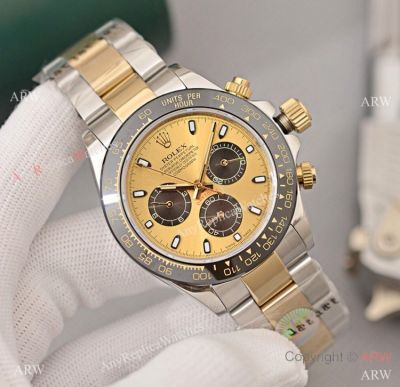 Rolex Cosmograph Daytona 2 Tone Black Ceramic Watch 40mm